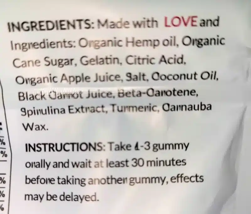 Liberty Hemp CBD Botanicals Ingredients
