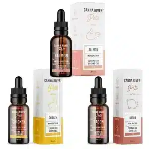 all 3 flavors of CBD drops from Cannariver for pets near me