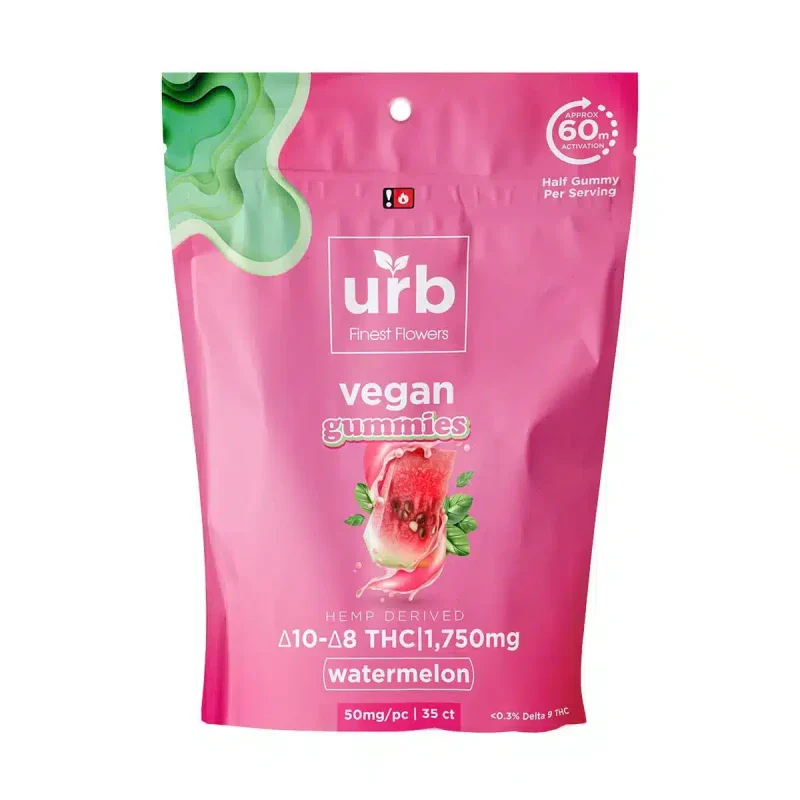 URB Delta 8 Delta 10 THC Gummies watermelon flavor from Carolina Hemp Hut.