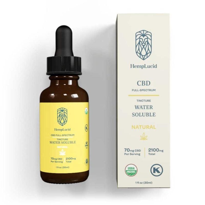 Organic Full-Spectrum Water Soluble CBD from Hemplucid 2100mg Natural