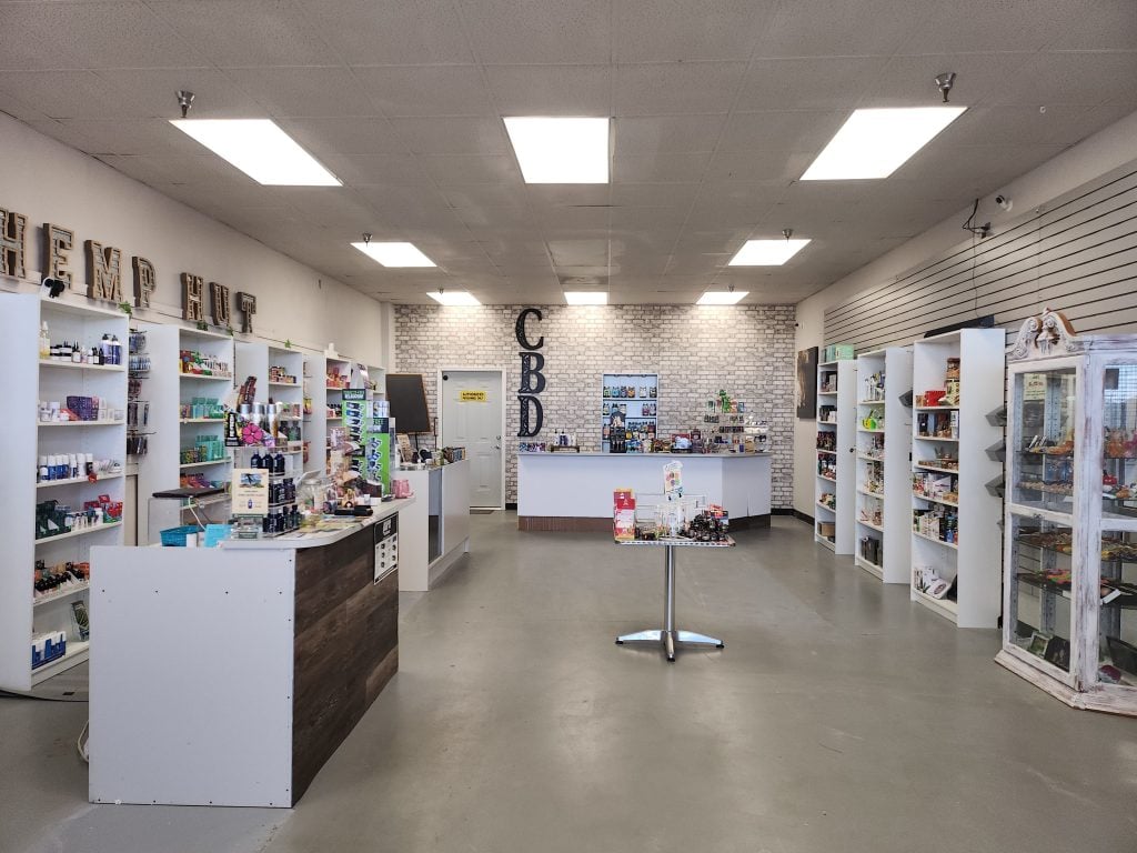 Inside CHH Durham Store with product displays