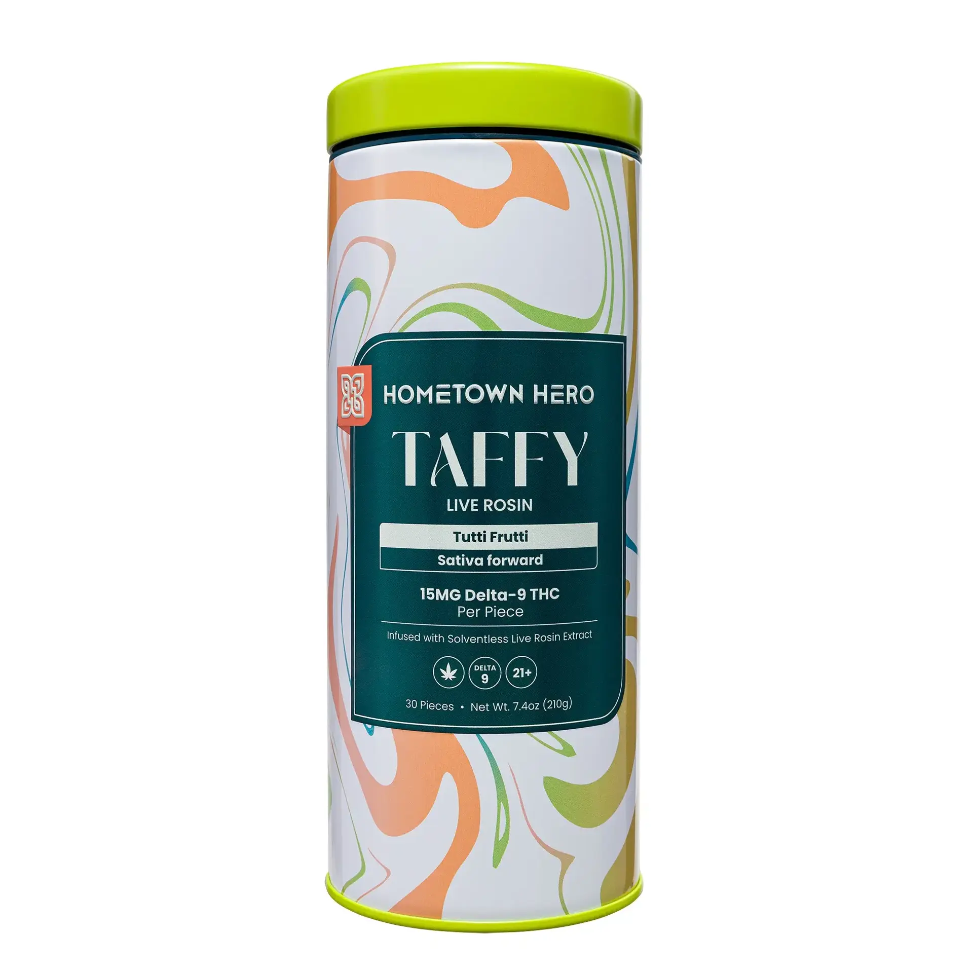 Tutti Frutti - Delta-9 Live Rosin Taffy 30 count tin from Hometown Hero