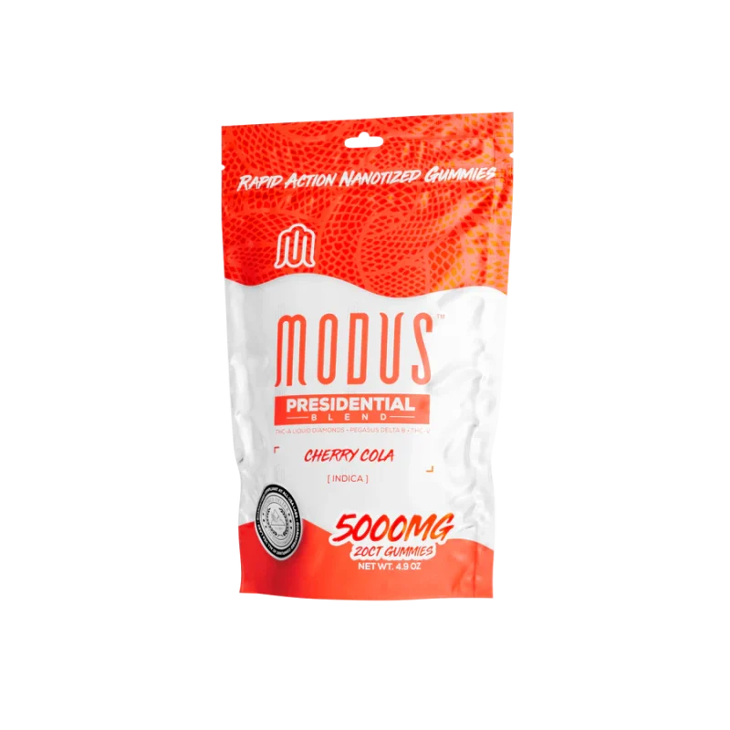 Experience Elite Euphoria: Modus Presidential Blend THCA Gummies in Cherry Cola Indica