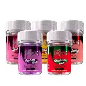 Exodus brand Zooted Gummies with THCA, THCP and THCB 375mg per gummy in a 20 count jar, in various flavors.