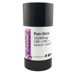 One Source Botanicals brand Pain Stick, 10,000mg salve with CBD, CBG, CBDA and CBGA.