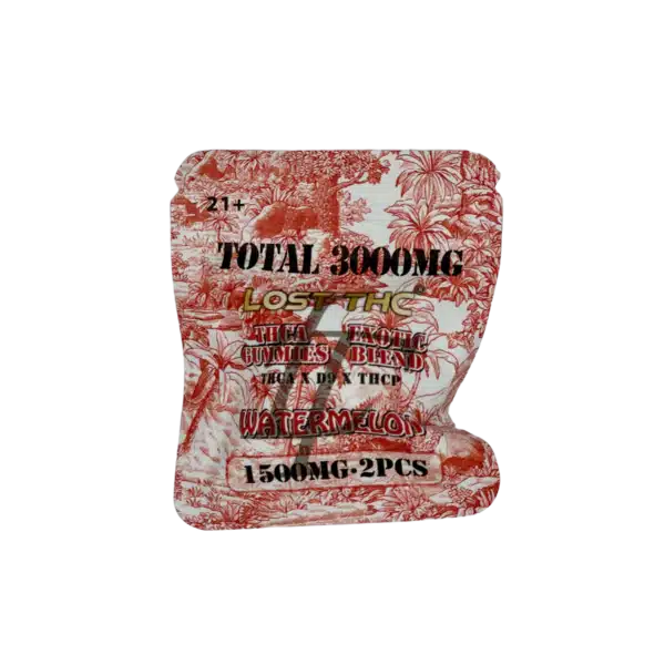 Lost THC Potent Gummies 3000MG (2pc) - Delta 9, THCP, and THCA Blend watermelon