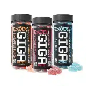 Exodus brand Gigabyte gummies 15000mg THCA, THCP, CB9A blend.