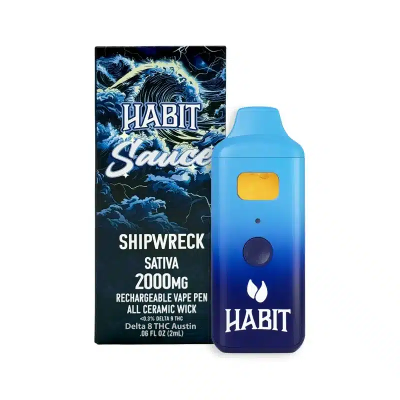 Pine-spice and diesel blend for a creative boost with Shipwreck THCA disposable vape