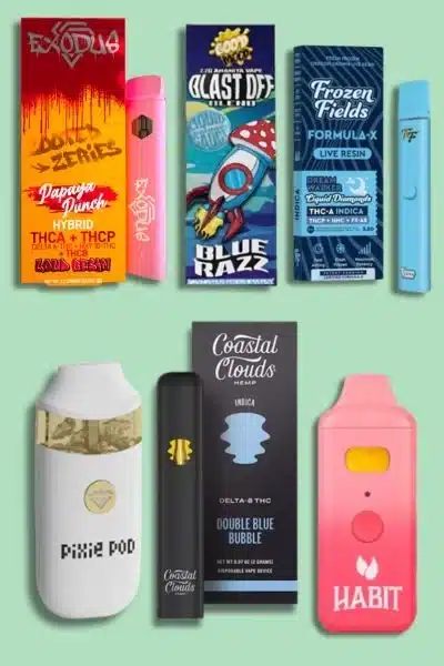 A Variety of disposable vapes, 2g vape and more