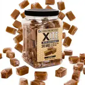 Xite Butter Cream Caramels | 30mg 1:1 THC/CBD | 70ct Bucket