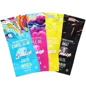Habit THCA Diamond Sauce Cartridges in various strains.