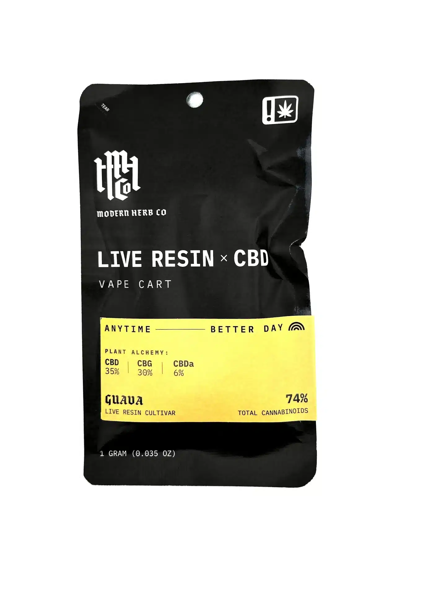 Modern Herb Co Live Resin CBD cartridge