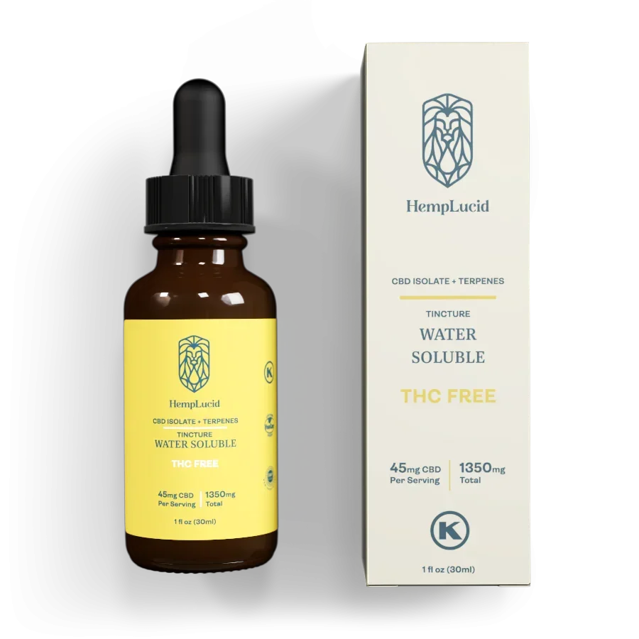 Hemplucid Organic Full Spectrum Water Soluble CBD 600mg Orange flavor hemp extract.
