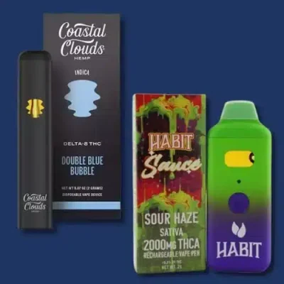 Coastal Cloud and Habit Vapes disposable THCA Vapes near me